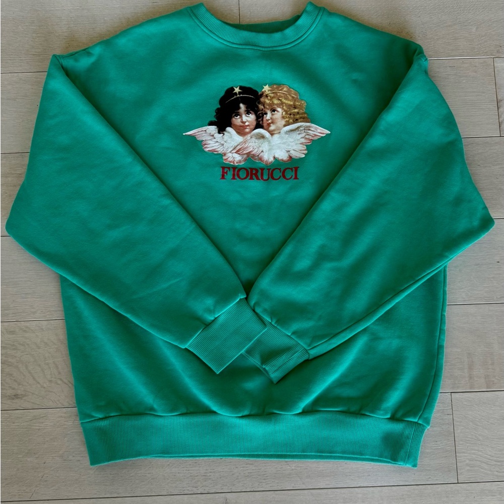 Fiorucci Vintage Angels Green Sweatshirt